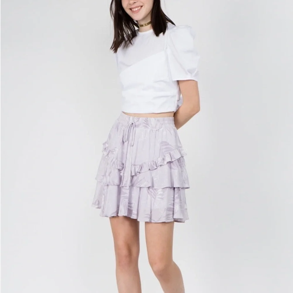 Whiteroom + Cactus Ivory Floral Skirt Set  Lilac/Lavender Floral Ruffle Skirt